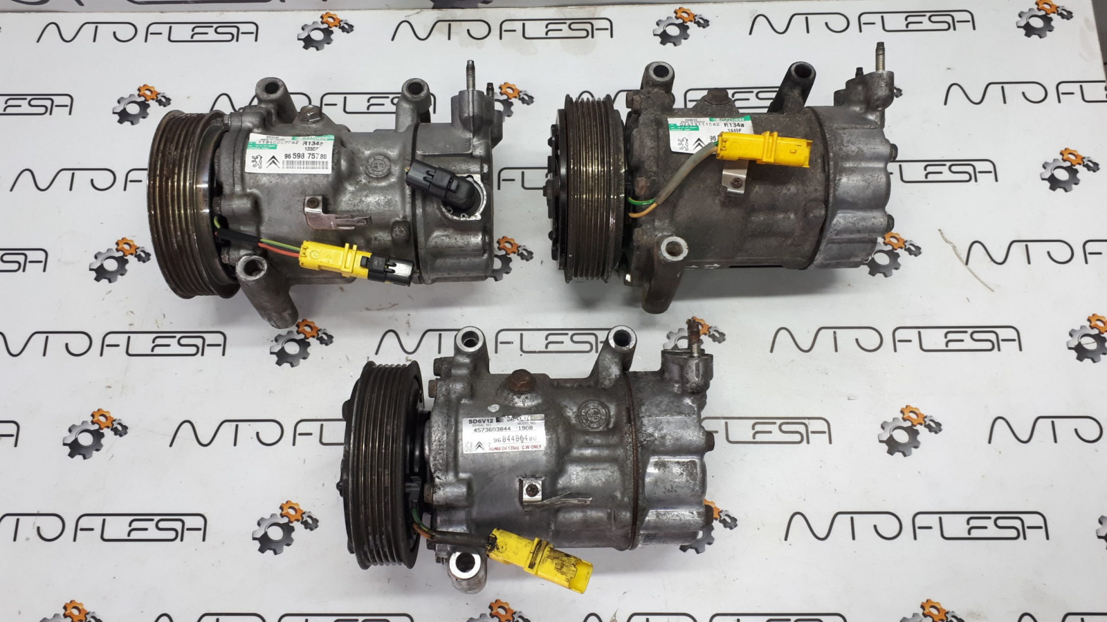 Б/у компрессор кондиционера SANDEN 9659875780/ 11840009762 для Citroën/ Peugeot