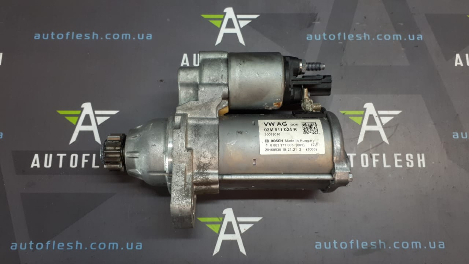 Б/у стартер 02M911024R/ 0001177008 для Audi/ Seat/ Skoda/ Volkswagen