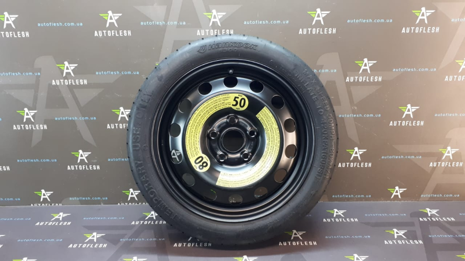 Б/у запаска/ докатка 1K0601027S, 3.5Jx16/ ET25.5, 5x112, T125/70R16 96M для Audi/ Seat/ Volkswagen