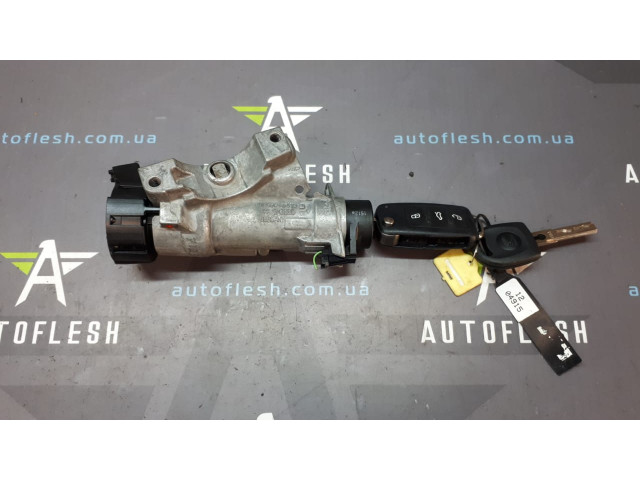 Б/у замок зажигания/ 2 ключа зажигания 6R0905851D для Seat/ Skoda/ Volkswagen