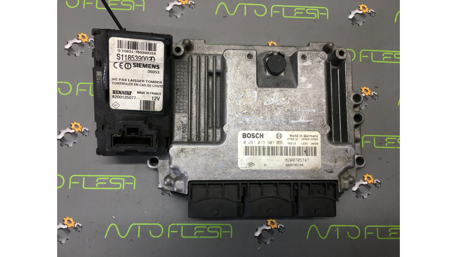Б/у ЭБУ Bosch 1.9 dCi 0281013907, 8200705747, 8200125077 для Renault Scenic II/ Megane II