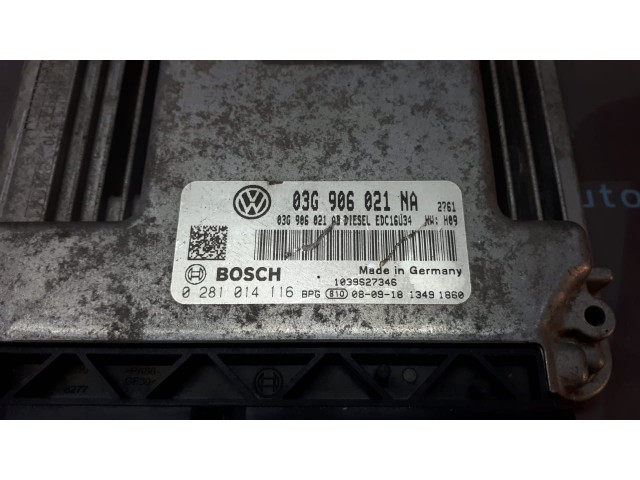 Б/у блок управления двигателем 03G906021NA, 0281014116 для Volkswagen Golf V/ Jetta III Б/у блок управления двигателем 03G906021NA, 0281014116 для Volkswagen Golf V/ Jetta III