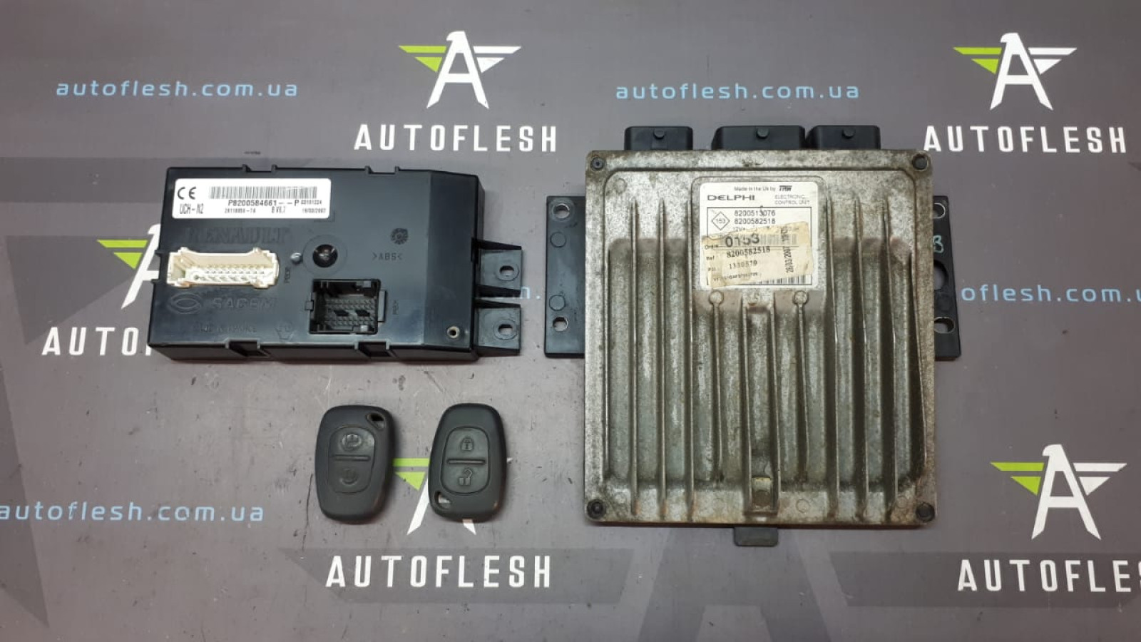 Б/у комплект ЭБУ 8200584661, 8200513076, 8200582518 для Renault Clio II/ Kangoo
