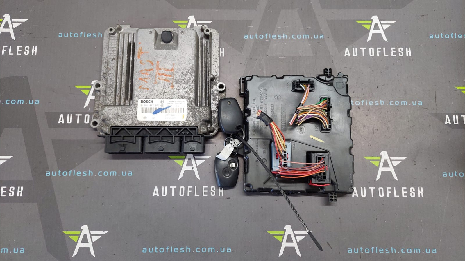 Б/у комплект ЭБУ 0281017977, 237100899R, 284B18618R, 2.3 dCi для Nissan NV400/ Opel Movano B/ Renault Master III