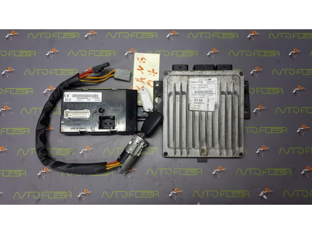 Б/у комплект ЭБУ, иммобилайзер, чип 8200513076/ P8200584661 Delphi для Nissan Kubistar/ Renault Kangoo