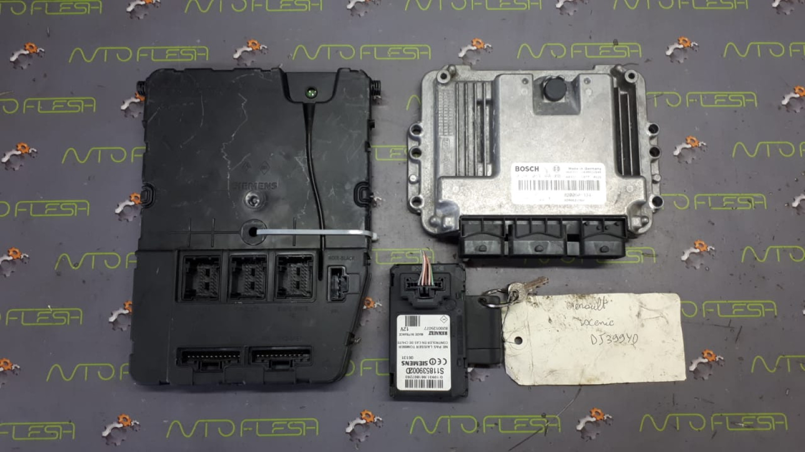 Б/у комплект ЭБУ 0281013366, 8200606830, 8200125077, 1.9 dCi для Renault Megane II/ Scenic II