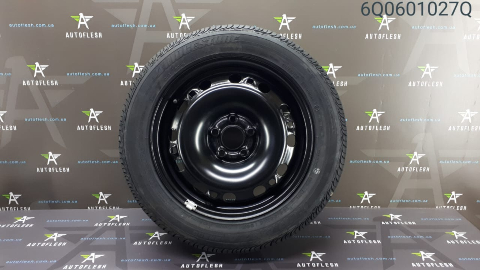 Б/у запаска/ докатка 6Q0601027Q, 6Jx15H2, ET43, 5x100/ BRIDGESTONE 195/65, R15, 85H для Seat/ Skoda/ Volkswagen