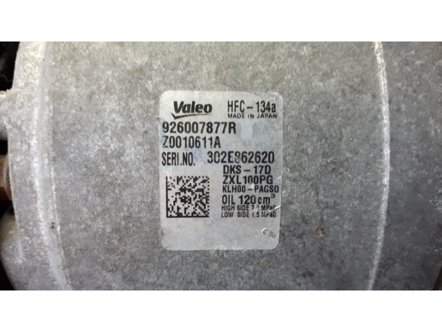 Б/у компрессор кондиционера 926007877R Valeo для Renault Koleos I Б/у компрессор кондиционера 926007877R Valeo для Renault Koleos I