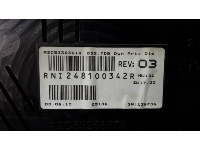 Б/у спидометр A2C53285113, A2C53363614, A2C83271100 для Renault Megane III Б/у спидометр A2C53285113, A2C53363614, A2C83271100 для Renault Megane III