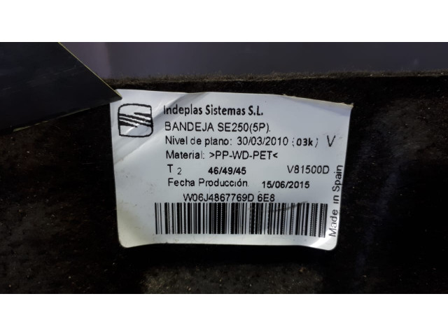 Б/у полка багажника 6J4867769D для Seat Ibiza IV Б/у полка багажника 6J4867769D для Seat Ibiza IV