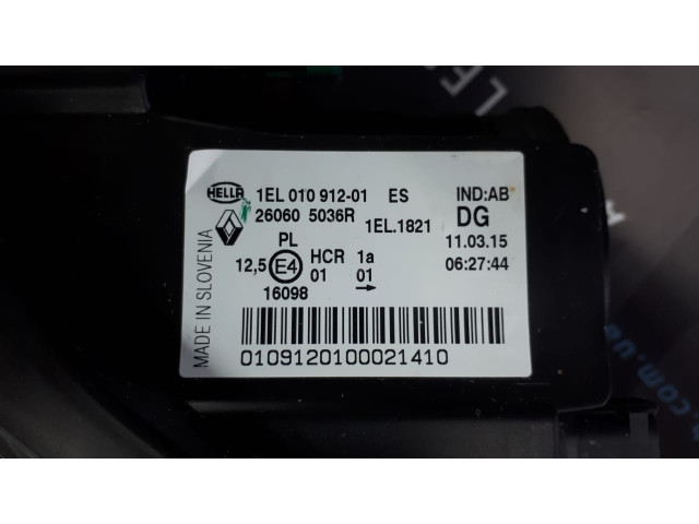 Б/у фара левая в сборе 260605036R для Renault Zoe Б/у фара левая в сборе 260605036R для Renault Zoe