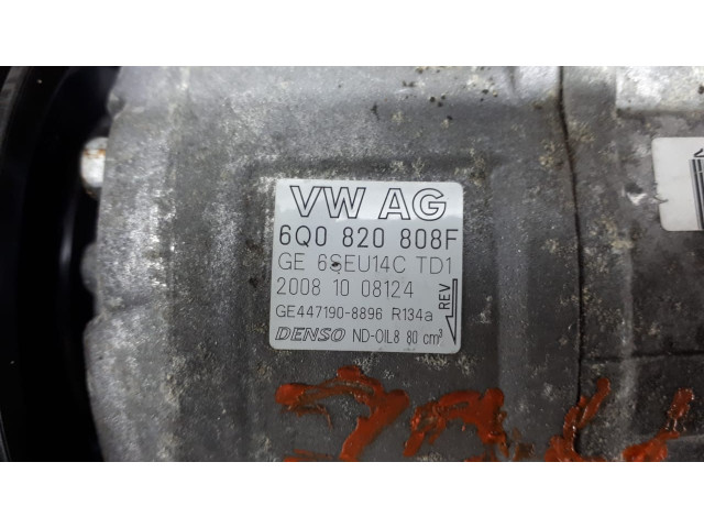 Б/у компрессор кондиционера 6Q0820808F для Audi/ Seat/ Skoda/ Volkswagen Б/у компрессор кондиционера 6Q0820808F для Audi/ Seat/ Skoda/ Volkswagen