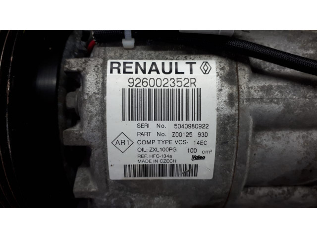 Б/у компрессор кондиционера 926002352R, 1.5 dCi для Renault Captur/ Clio IV Б/у компрессор кондиционера 926002352R, 1.5 dCi для Renault Captur/ Clio IV