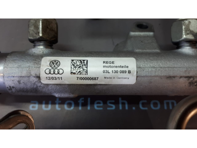 Б/у топливная рейка 03L130089B, 1.6 TDI для Audi/ Seat/ Skoda/ Volkswagen Б/у топливная рейка 03L130089B, 1.6 TDI для Audi/ Seat/ Skoda/ Volkswagen