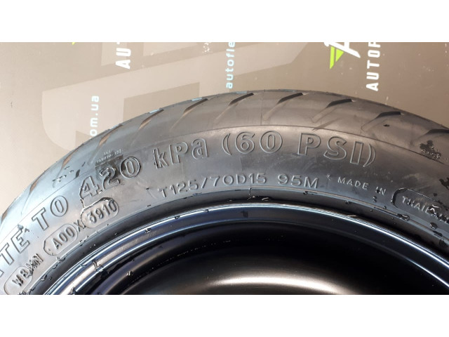 Б/у запаска/ докатка 2150669, R15, 4.00Bx15, ET39, 4x100, 125/70 (95M) для Toyota Hybrid/ Prius/ Yaris III Б/у запаска/ докатка 2150669, R15, 4.00Bx15, ET39, 4x100, 125/70 (95M) для Toyota Hybrid/ Prius/ Yaris III