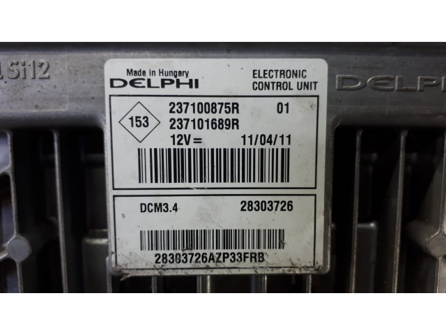 Б/у комплект ЭБУ 237101689R, 237100875R, 1.5 dCi для Nissan Note, NV200/ Renault Clio III, Kangoo
