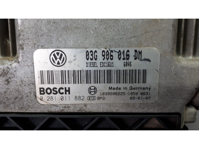 Б\у блок управления двигателем (ЭБУ) 03G906016DM/ 0281011882 Bosch 1.9 TDI для Volkswagen Caddy III Б\у блок управления двигателем (ЭБУ) 03G906016DM/ 0281011882 Bosch 1.9 TDI для Volkswagen Caddy III