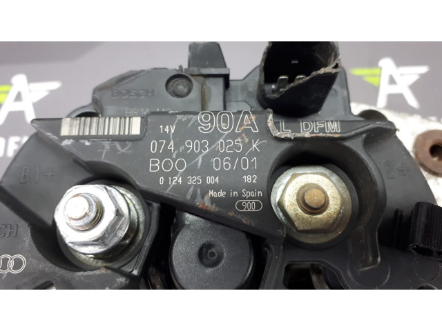 Б/у генератор 074903025K/ 0124325004, 90A/ 14V для Volkswagen LT II/ Transporter T4 Б/у генератор 074903025K/ 0124325004, 90A/ 14V для Volkswagen LT II/ Transporter T4